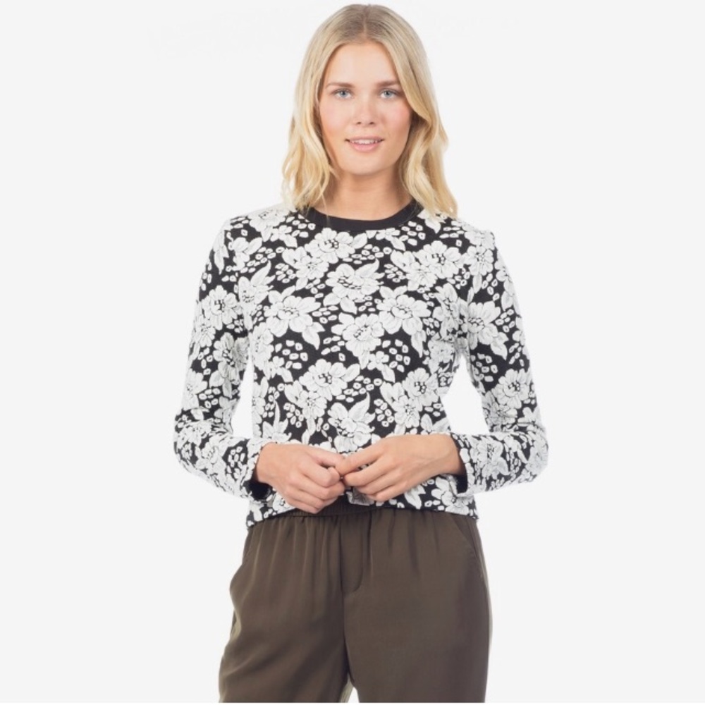 Endless Rose Embossed Floral Sweater